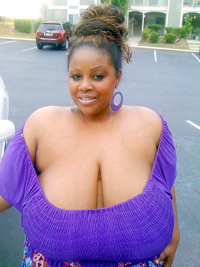 Sexy black woman with huge tits #8552045