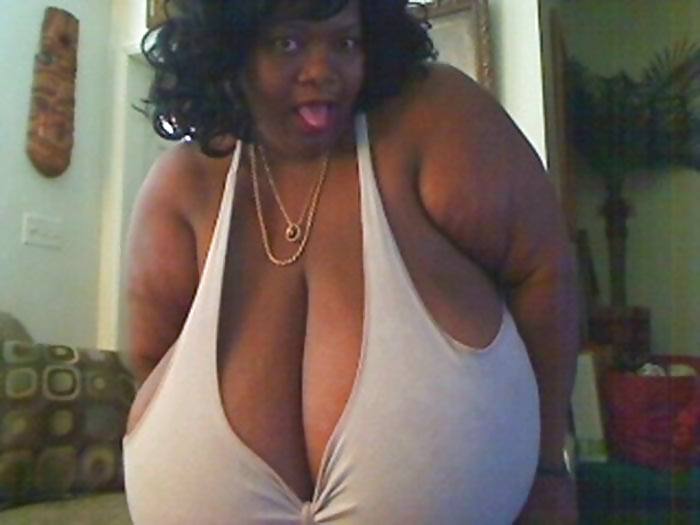 Sexy black woman with huge tits #8552050