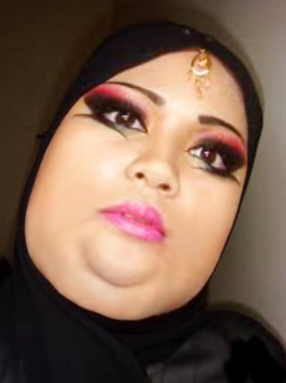 Arab Mollige Frauen Blasen Lippen Hijab Niqab #16353430