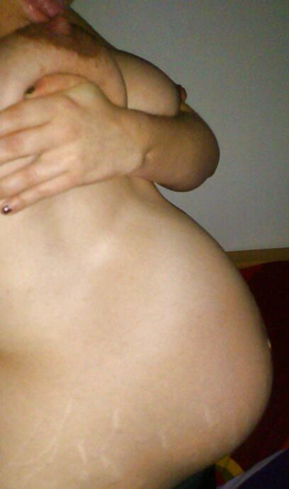 Pregnant belly with me licking my leaking breast #14579242