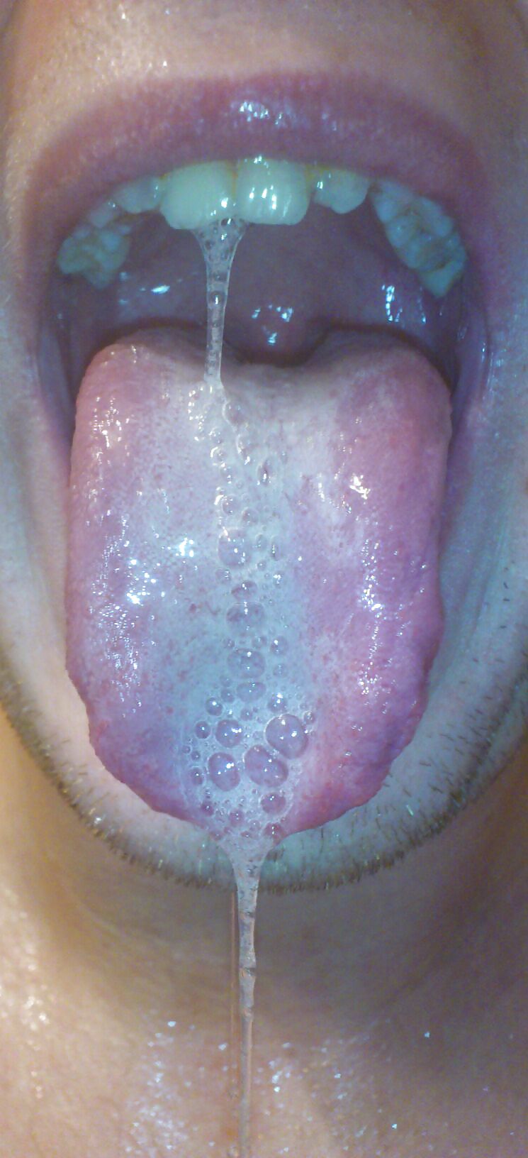 Sexy wet tongue and saliva #11960877