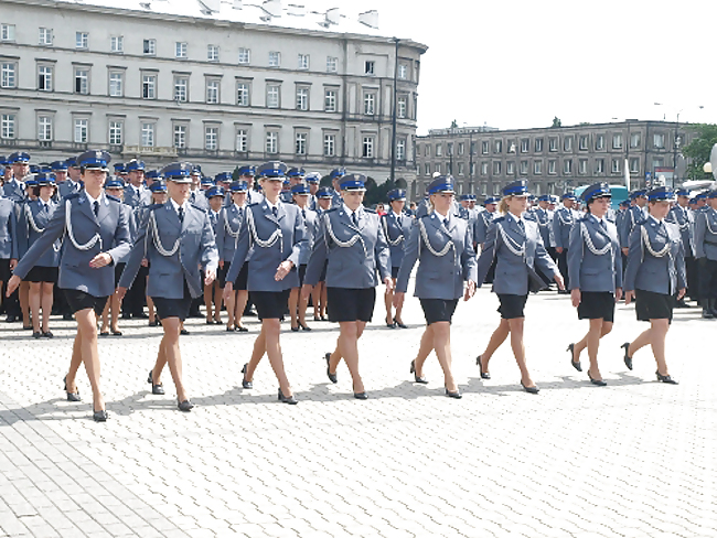 Mujeres en pantimedias y uniforme
 #18494103