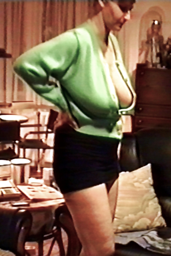 SAG - Mommies Big Bikini Boobs In & Out Green Sweater 11 #15272791