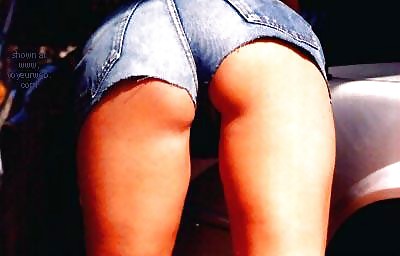 Very short denims- no pantys- however no porn #9719885