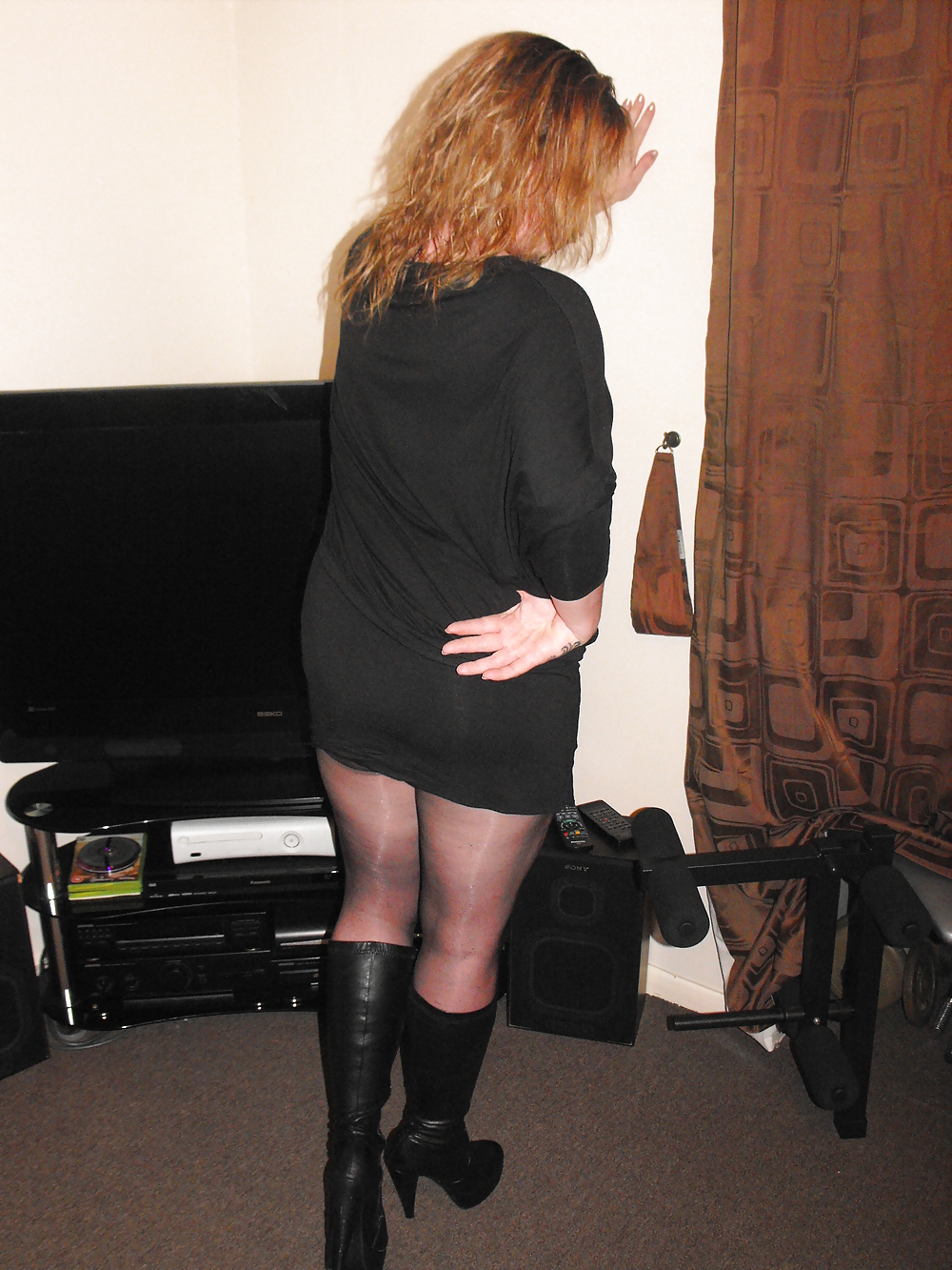 Em in black tights and knee high boots  #5424422