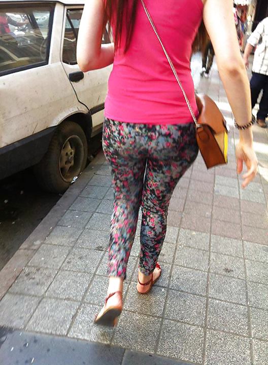 Turkish Girl Show Tight Ass in Street