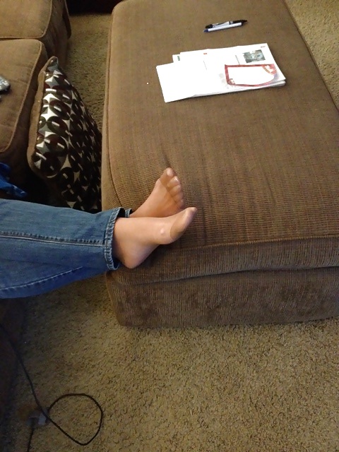 More candids of my pantyhose feet and toes. #22749773