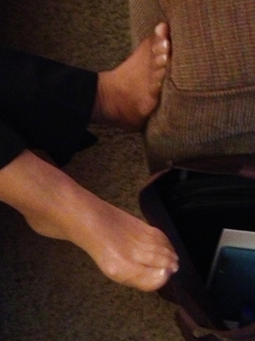 More candids of my pantyhose feet and toes. #22749821