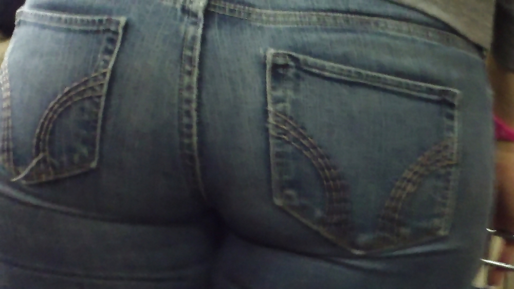 Sexy teen nice big fat ass & butt in tight jeans #7200045