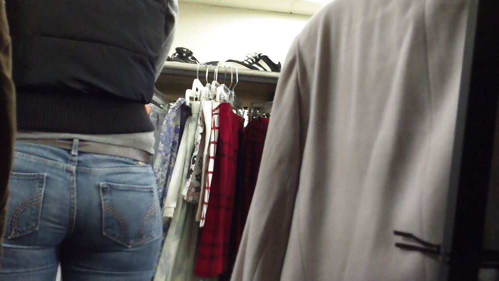 Sexy teen nice big fat ass & butt in tight jeans #7200104