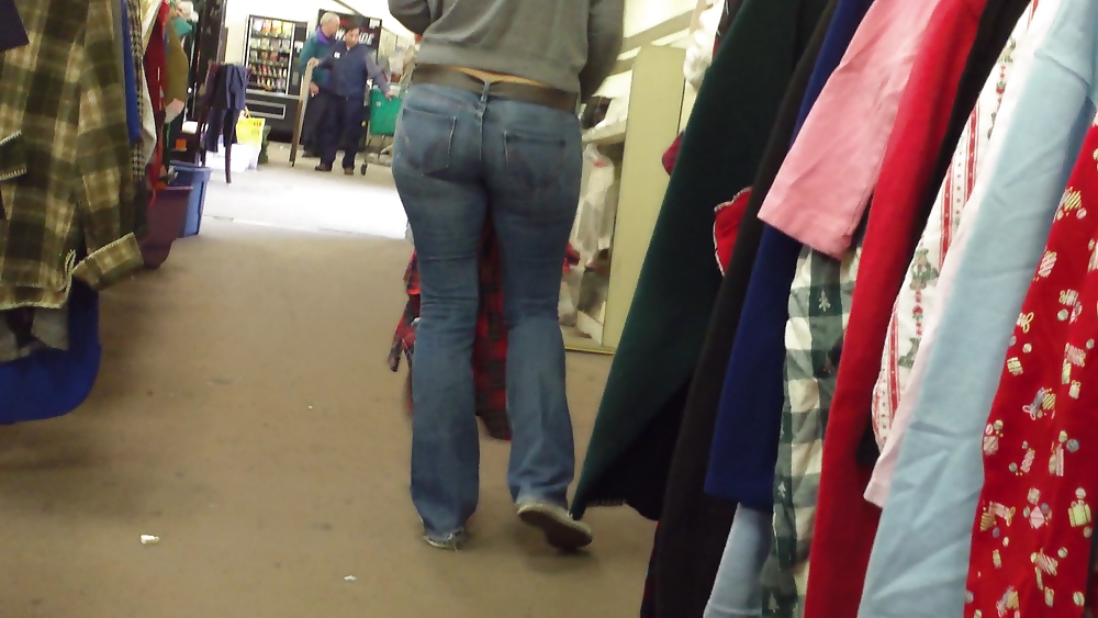 Sexy teen nice big fat ass & butt in tight jeans #7200153