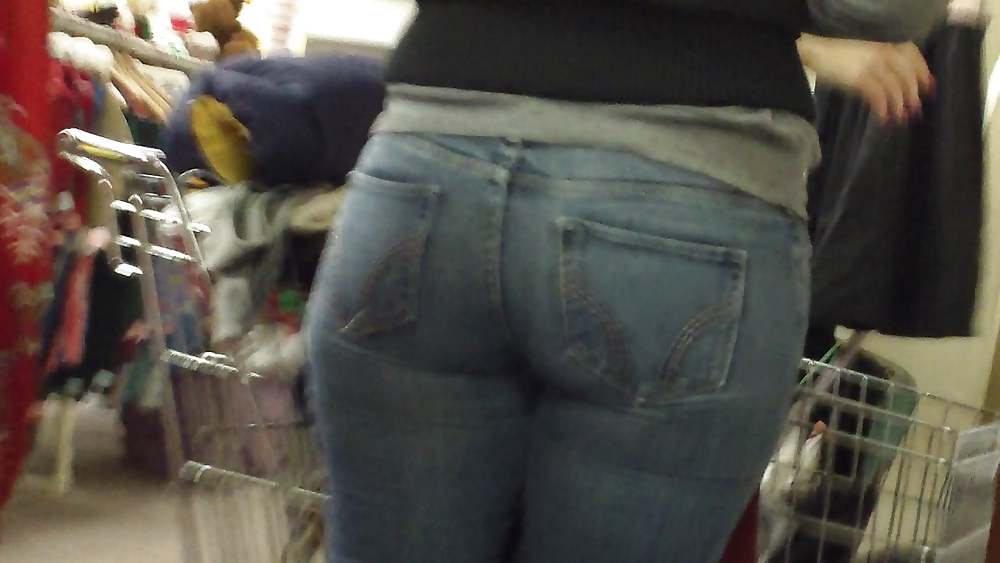 Sexy teen nice big fat ass & butt in tight jeans #7200307