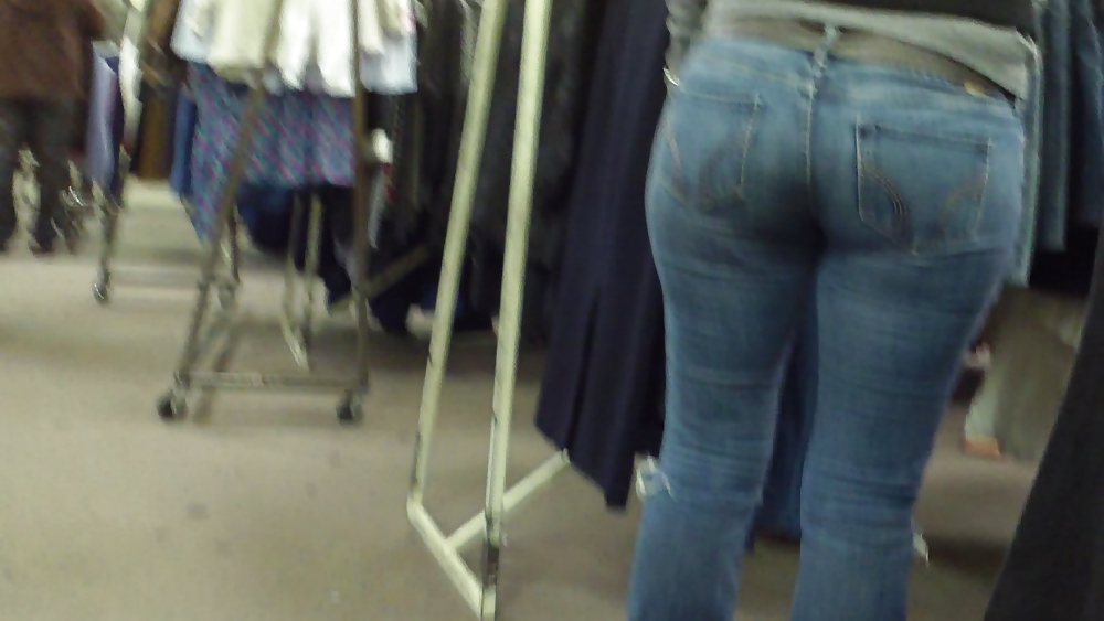 Sexy teen nice big fat ass & butt in tight jeans #7200322