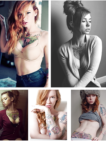 Belle donne con piercing e tatuaggi
 #18089843