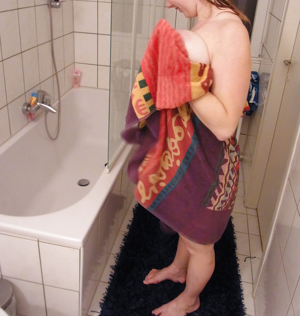 Chubby redhead Part14 saggy tit fatty under the shower #13785806