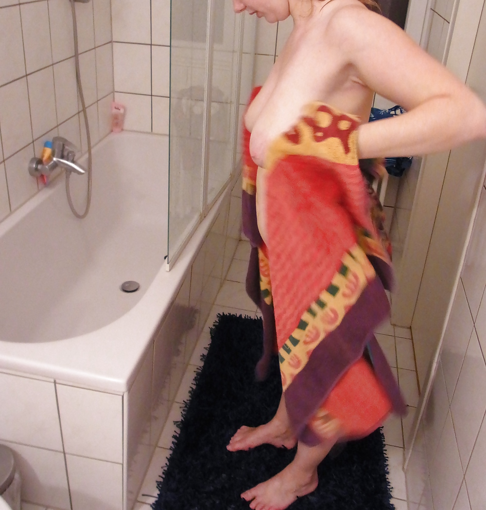 Chubby redhead Part14 saggy tit fatty under the shower #13785822