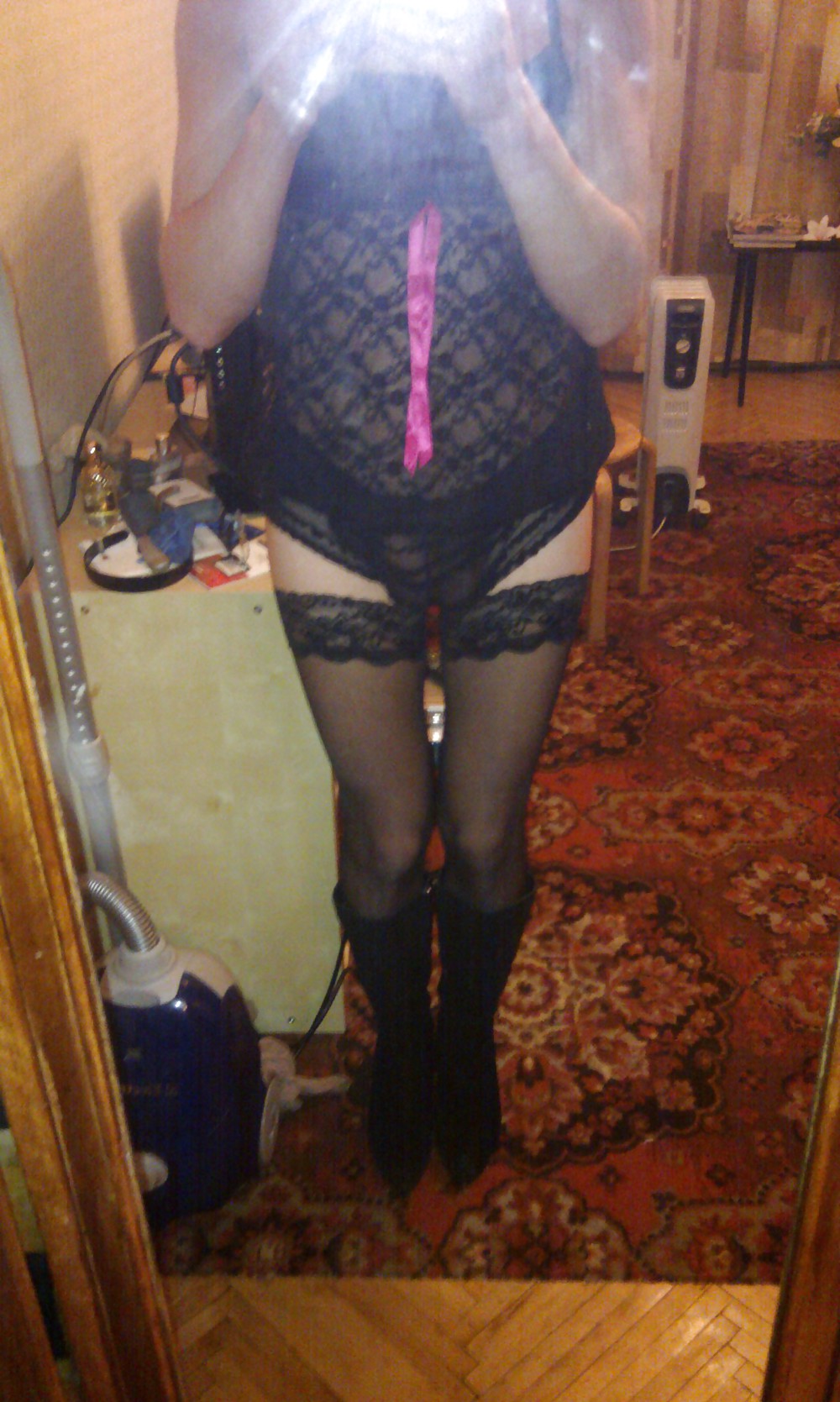 Titillating Me in lingerie