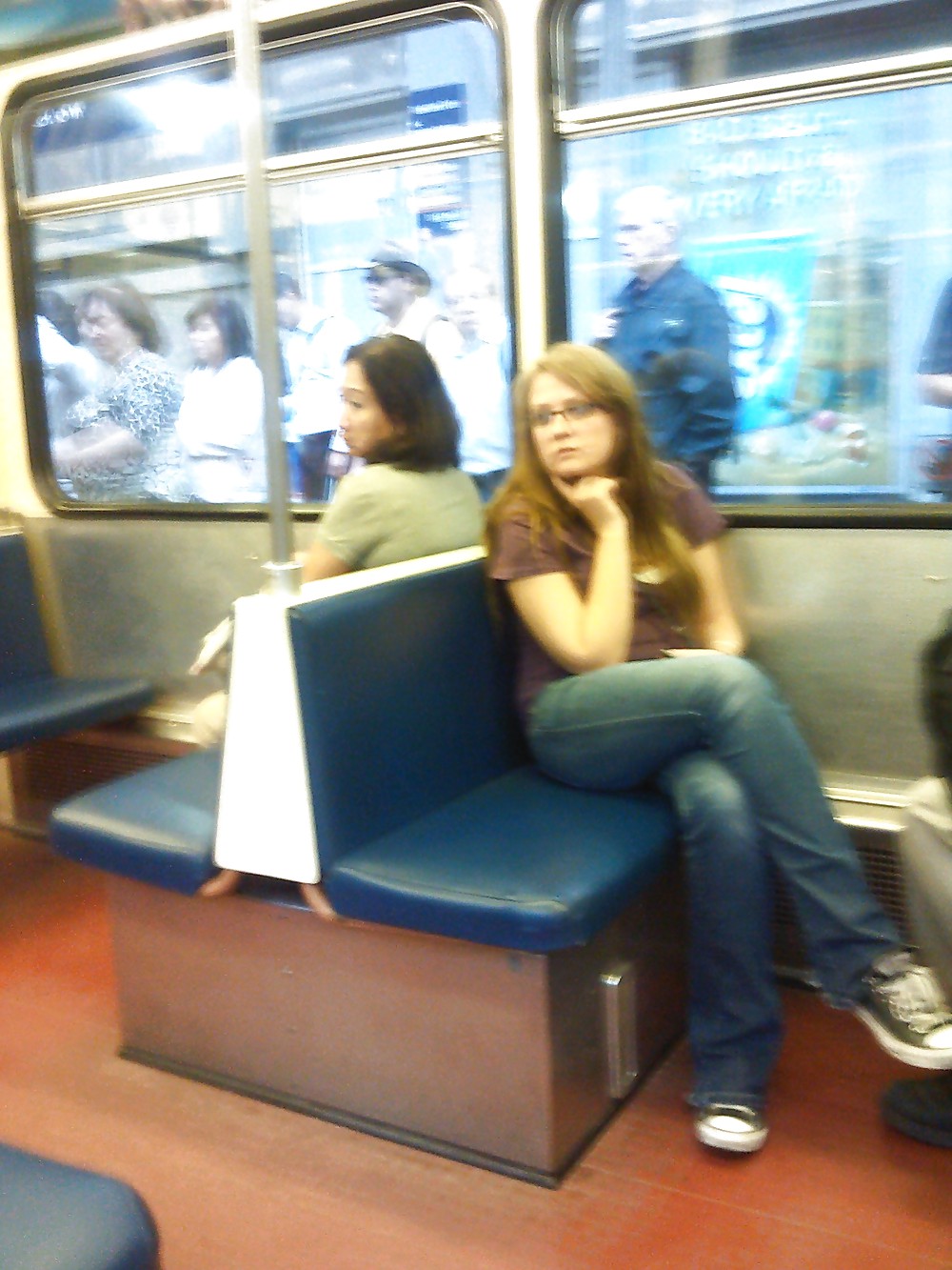 Cleavage on the train and other new voyeur gems. #19383910