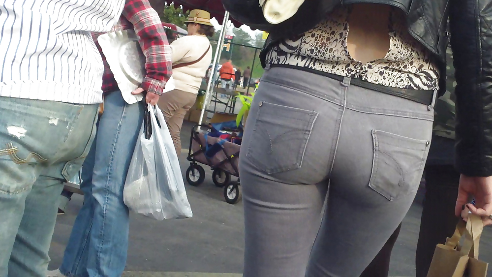 Following teen butts & ass in tight jeans  #6473986