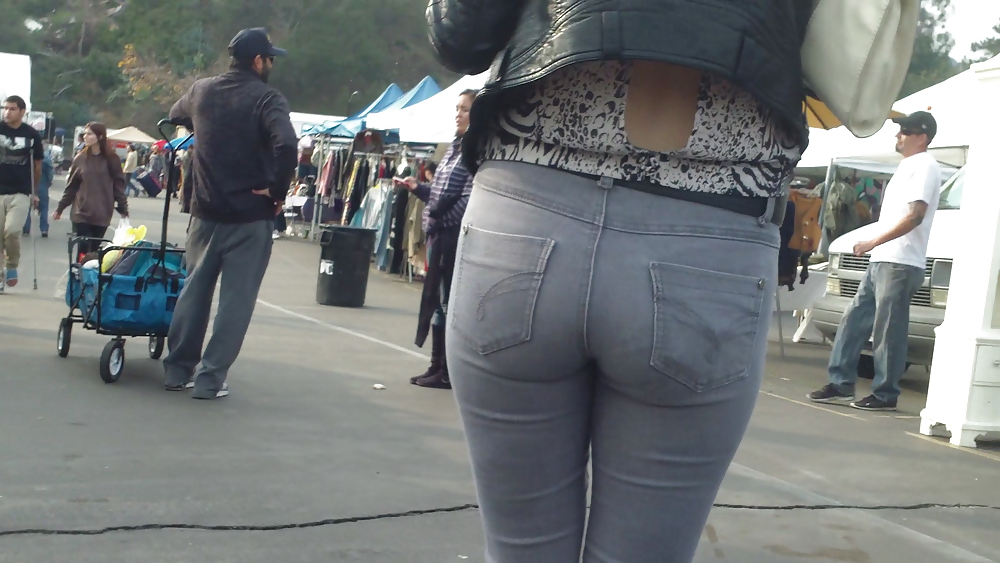 Following teen butts & ass in tight jeans  #6474192