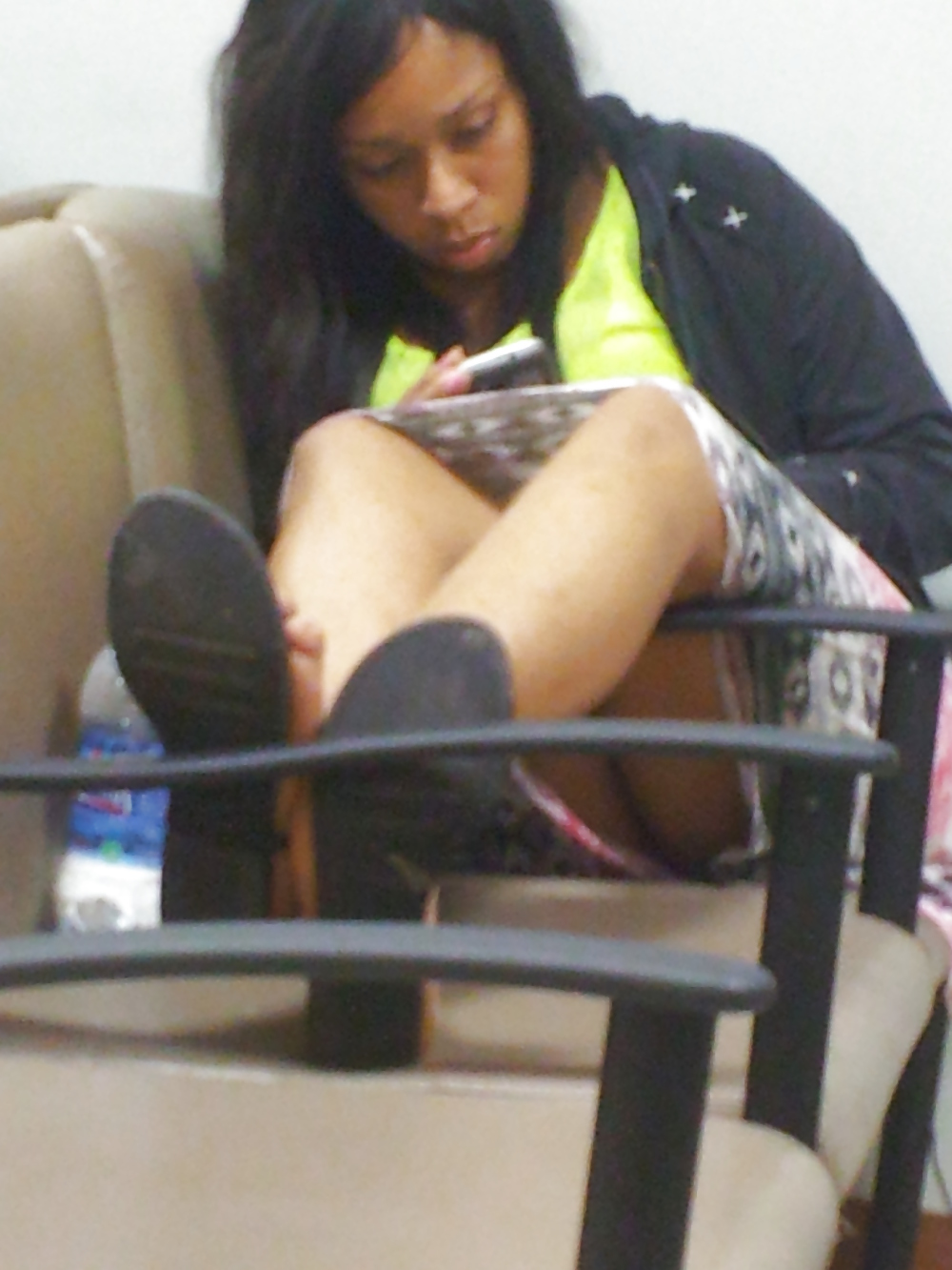 Cute Black Girl in Waiting Room #13898186