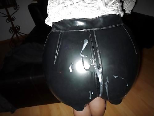 Cum on latex and leather #15643774