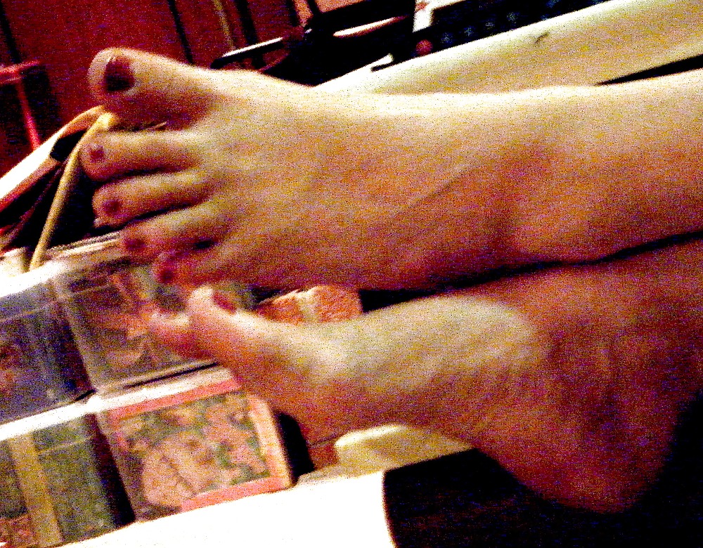 Candid Pics of my Wife's Toes -- No Trannies for a Change!