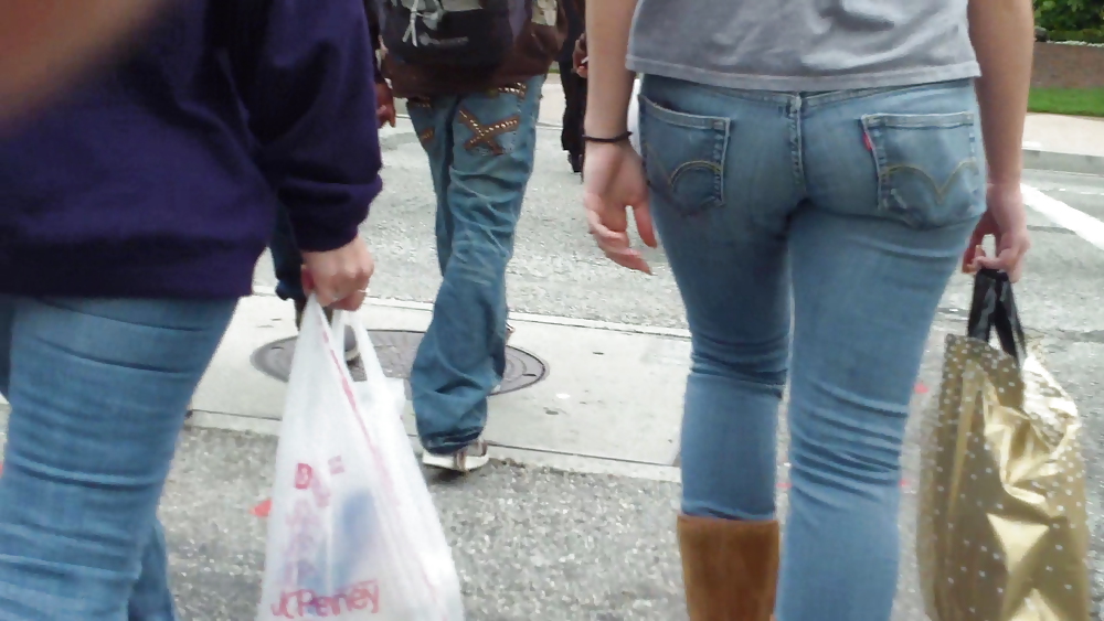 Teen Ass Butt In Blue Jeans Looking Sexy 400987