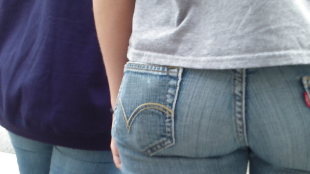 Teen ass & butt in blue jeans looking sexy #6511093