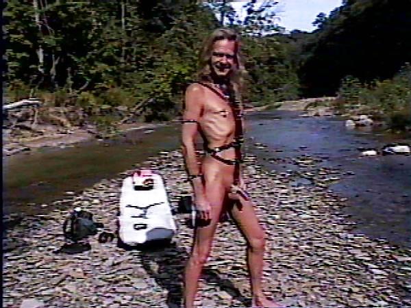 At A Local Creek Naked & In Bondage Gear #22404490