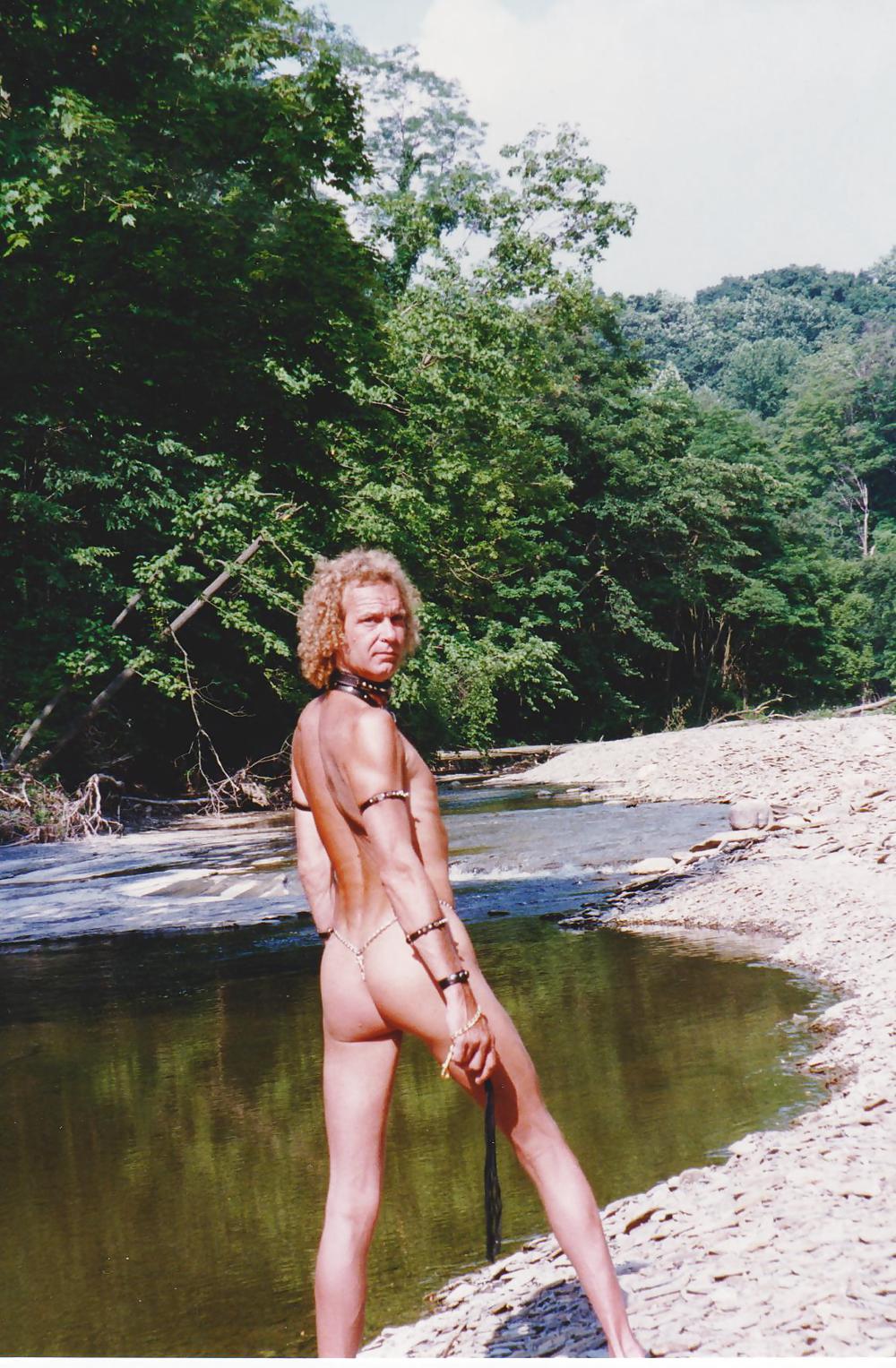 At A Local Creek Naked & In Bondage Gear #22404535