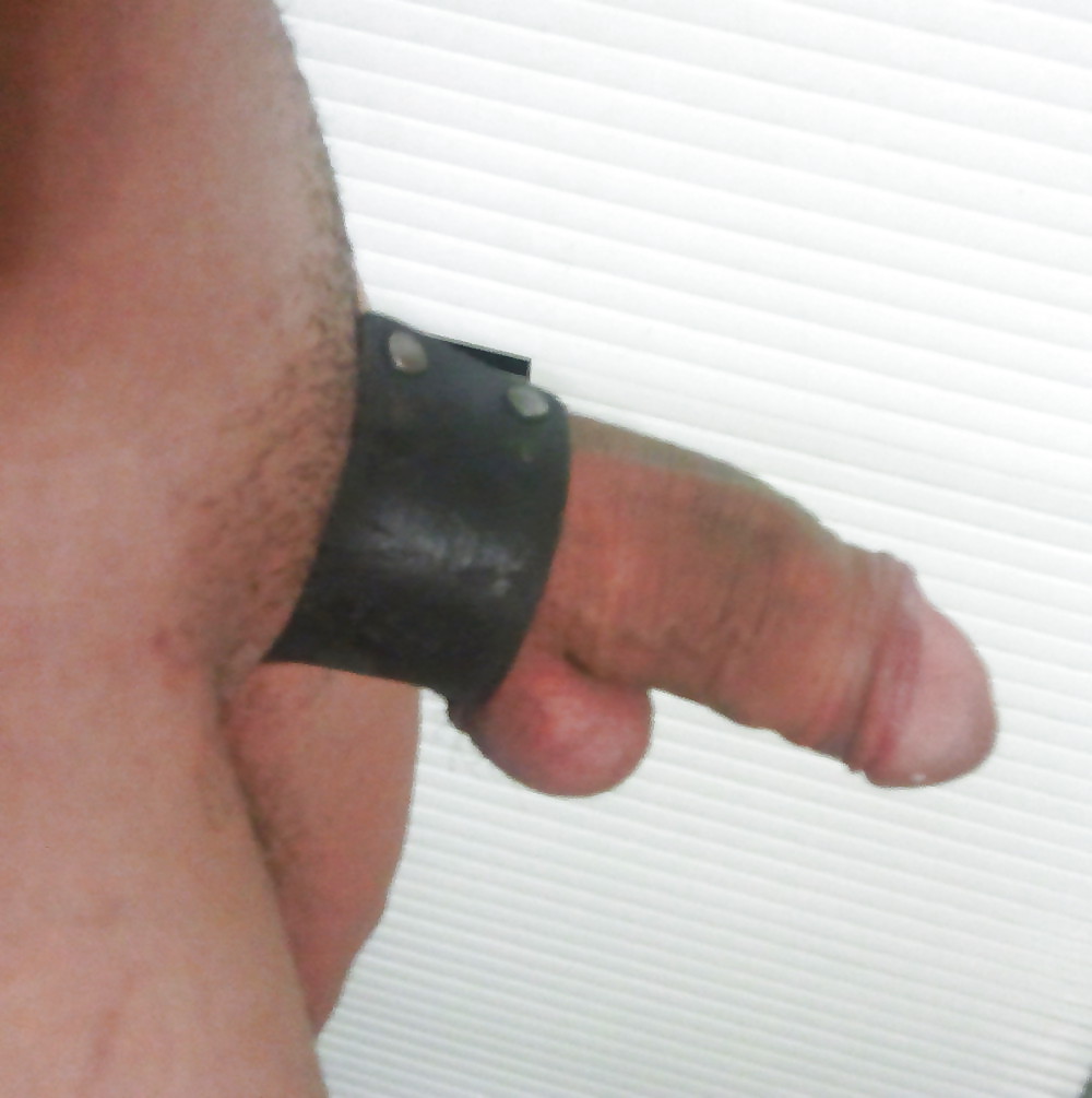 Leather whirstband around my cock and balls #14484679