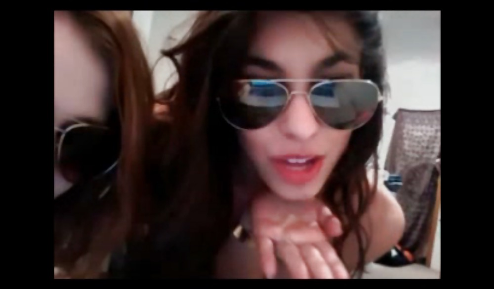 Two girls get naked on webcam #8044491