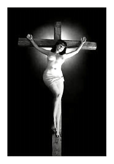 Crucified girl and teen #8058255