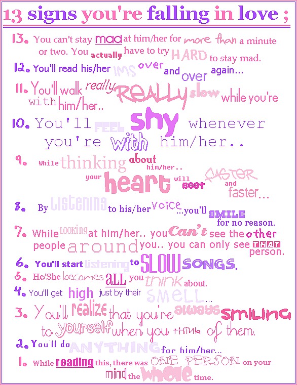 13 Signs that you are falling in love......... #6679948