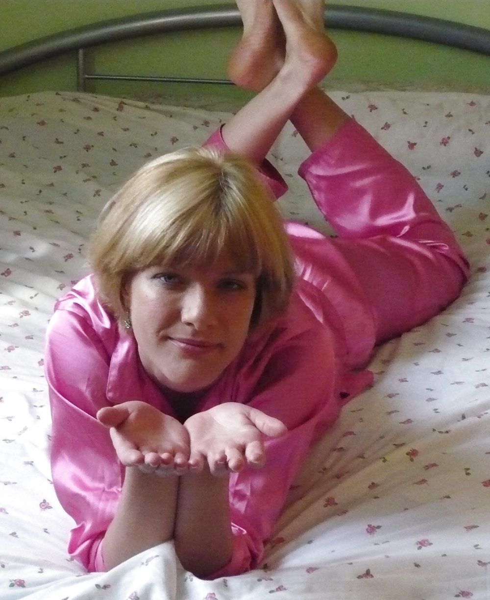 Pink Satin Pyjamas #14838783