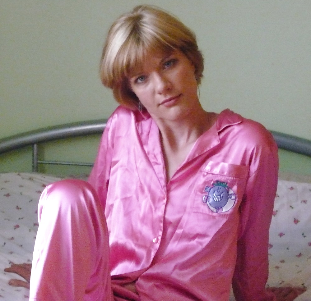 Pink Satin Pyjamas #14838793