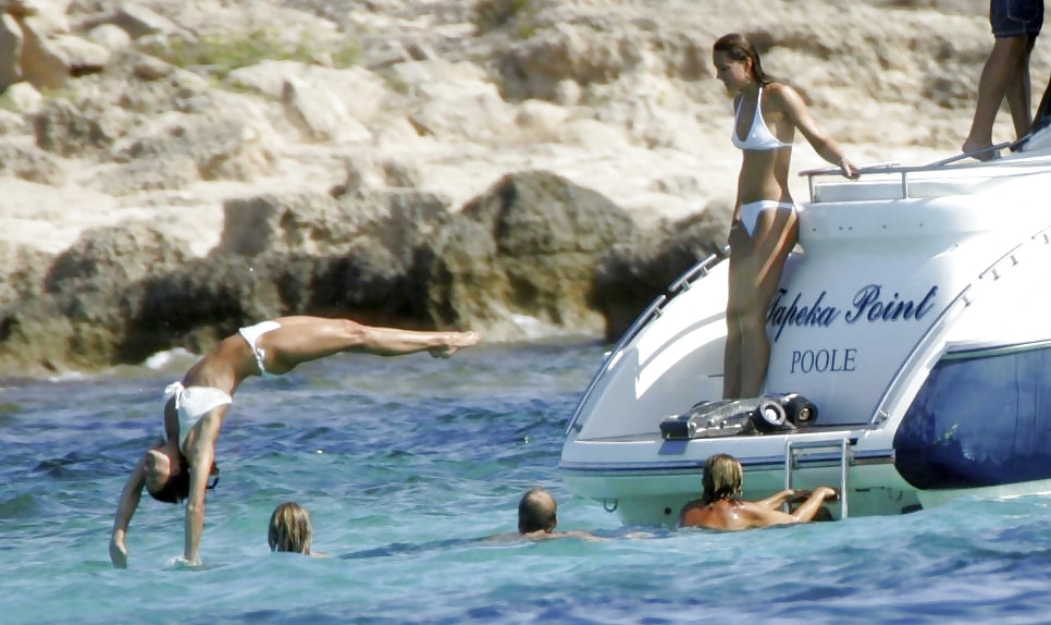 Pippa Middleton appealing white bikini