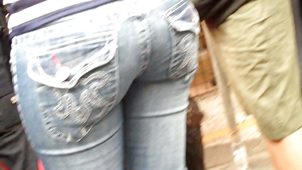 Butts ass & rear ends in tight blue jeans #3178976