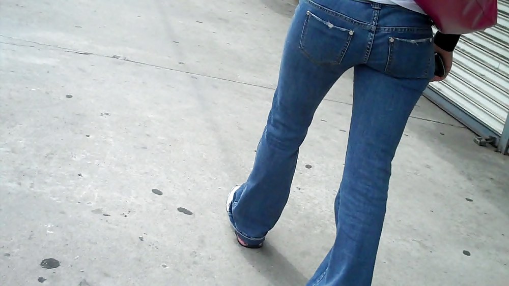 Butts ass & rear ends in tight blue jeans #3179157