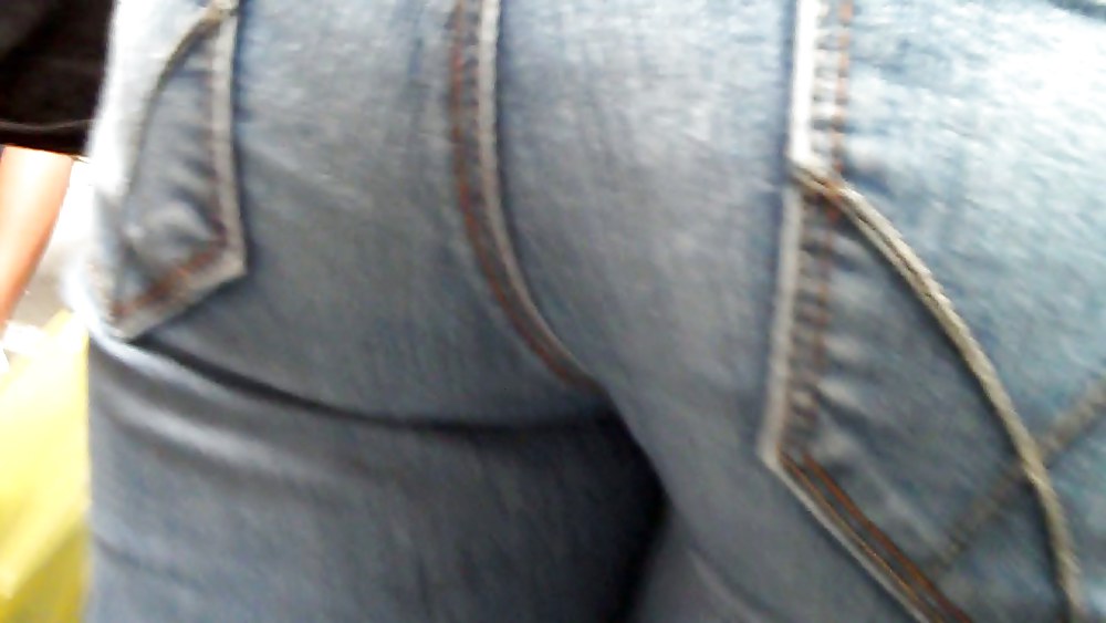 Butts ass & rear ends in tight blue jeans #3179181