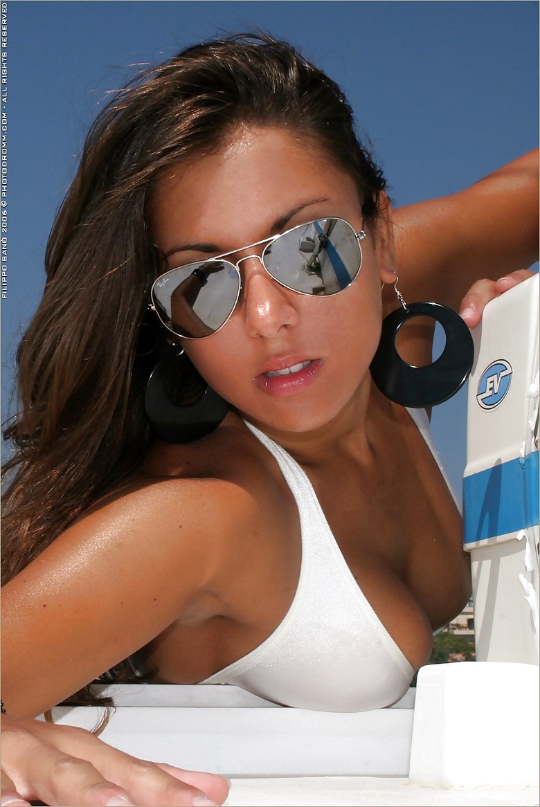 Sexy Brunette on the boat #9914655