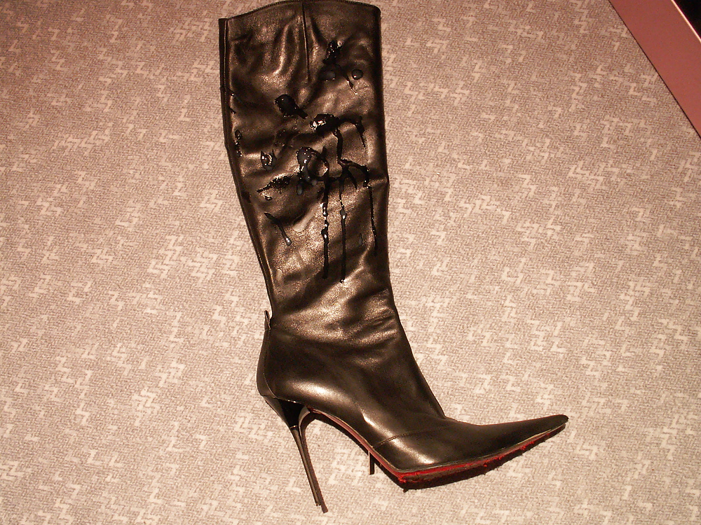 Geile High Heel Stiefel Vollgespritzt (vorher Nachher) #15995255