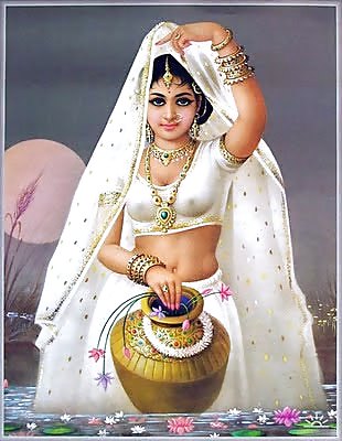 Indian Paintings: Rajasthani Women 01