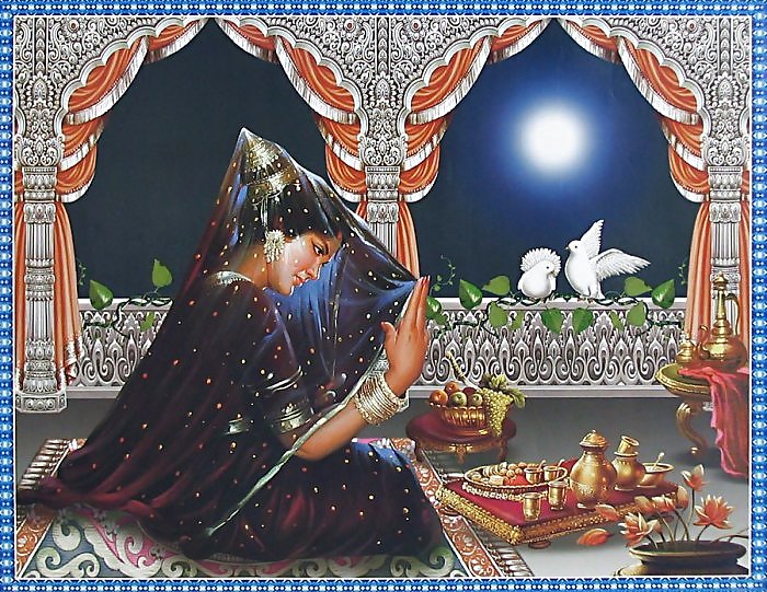 Indian Gemälde: Rajasthani Frauen 01 #2507992