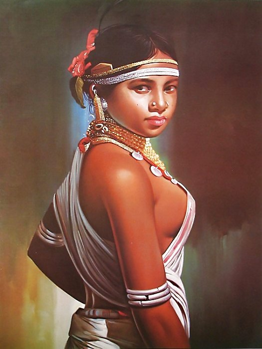 Peintures Indiennes: Les Femmes Rajasthani 01 #2508020