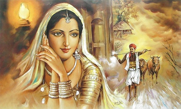 Peintures Indiennes: Les Femmes Rajasthani 01 #2508032