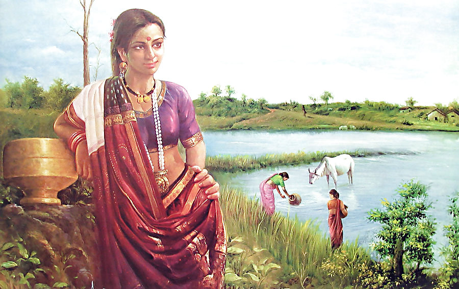 Peintures Indiennes: Les Femmes Rajasthani 01 #2508074