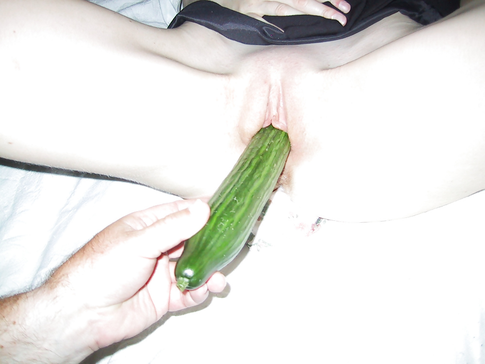 Disobedient teen gets the big green cucumber #18095094