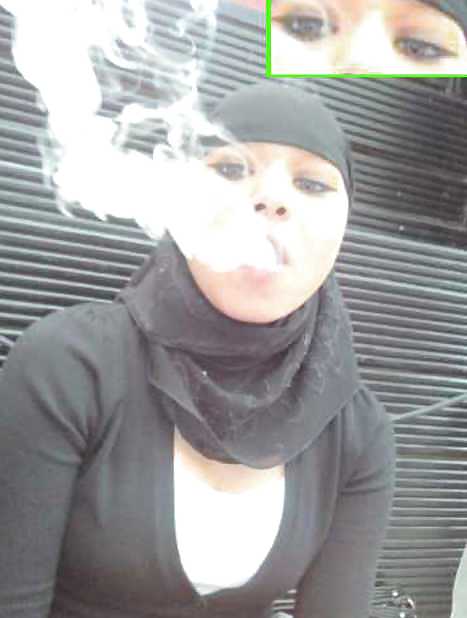 Smoking- hijab niqab jilbab arab  #17443747